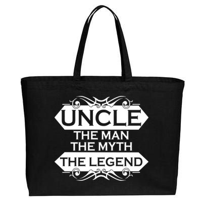 Uncle The Man The Myth The Legend Cotton Canvas Jumbo Tote