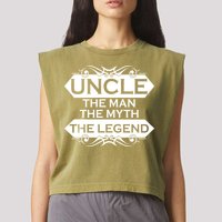 Uncle The Man The Myth The Legend Garment-Dyed Women's Muscle Tee