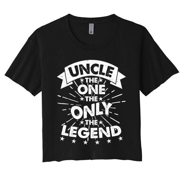 Uncle The One The Only The Legend Crop Top