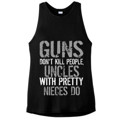 Uncles With Pretty Nieces Kill People Ladies PosiCharge Tri-Blend Wicking Tank