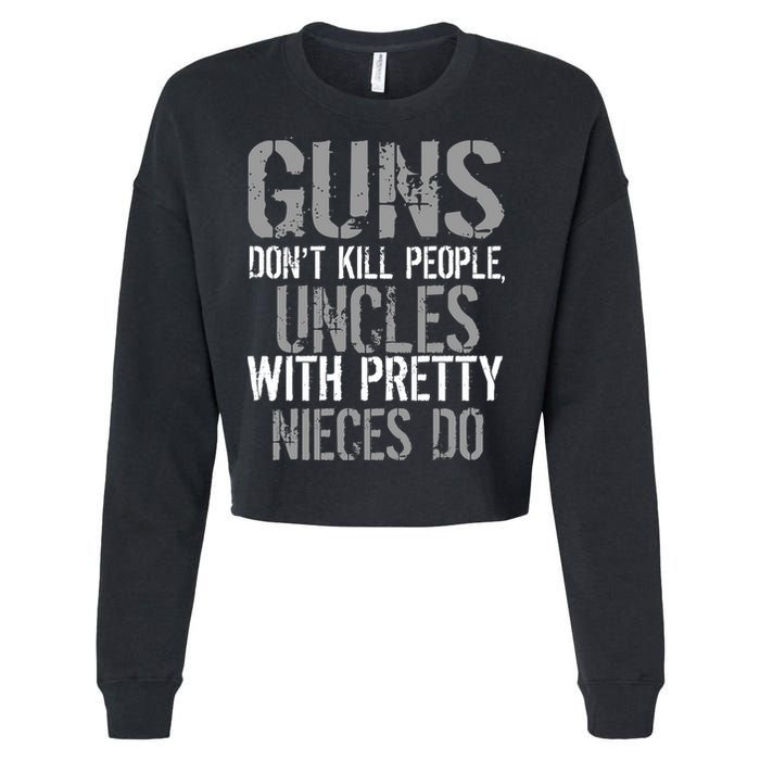 Uncles With Pretty Nieces Kill People Cropped Pullover Crew