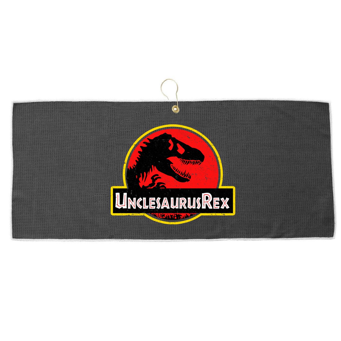 Unclesaurus Rex Large Microfiber Waffle Golf Towel