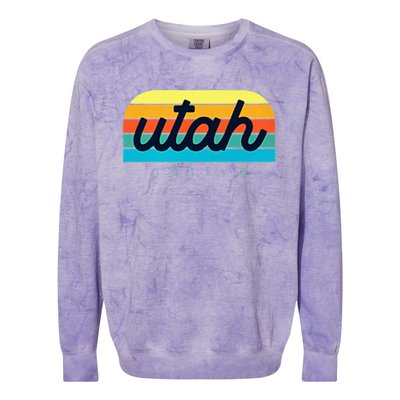 Utah Native Design Trendy Utah Represent Your State Colorblast Crewneck Sweatshirt