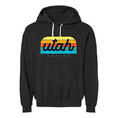 Utah Native Design Trendy Utah Represent Your State Garment-Dyed Fleece Hoodie