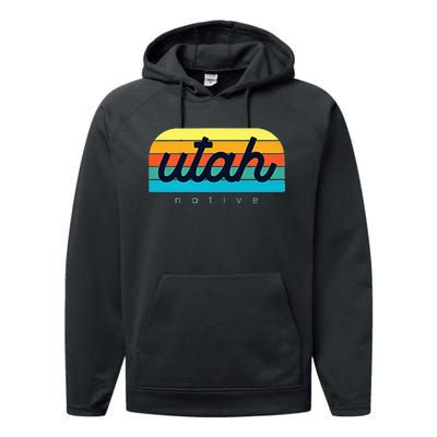 Utah Native Design Trendy Utah Represent Your State Performance Fleece Hoodie