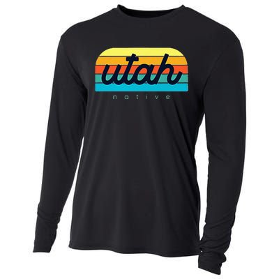 Utah Native Design Trendy Utah Represent Your State Cooling Performance Long Sleeve Crew