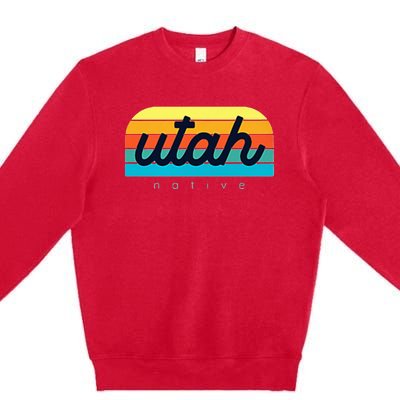 Utah Native Design Trendy Utah Represent Your State Premium Crewneck Sweatshirt