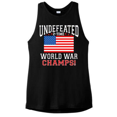 Undefeated 2-Time World War Champs Ladies PosiCharge Tri-Blend Wicking Tank