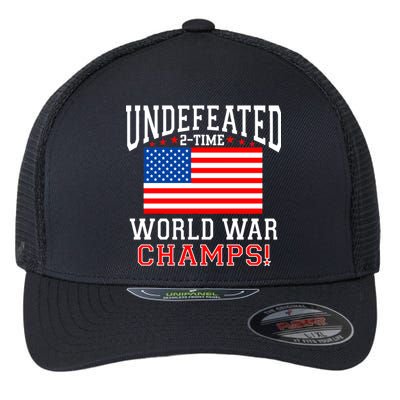 Undefeated 2-Time World War Champs Flexfit Unipanel Trucker Cap