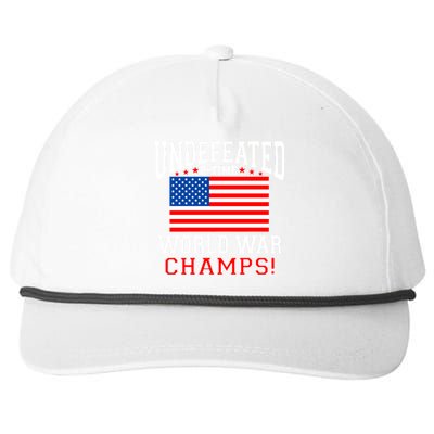 Undefeated 2-Time World War Champs Snapback Five-Panel Rope Hat