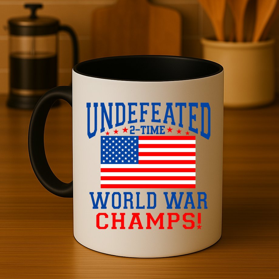 Undefeated 2-Time World War Champs Mug
