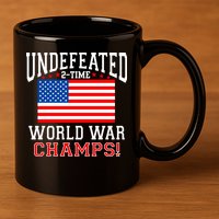 Undefeated 2-Time World War Champs 11oz C Handle Ceramic Mug