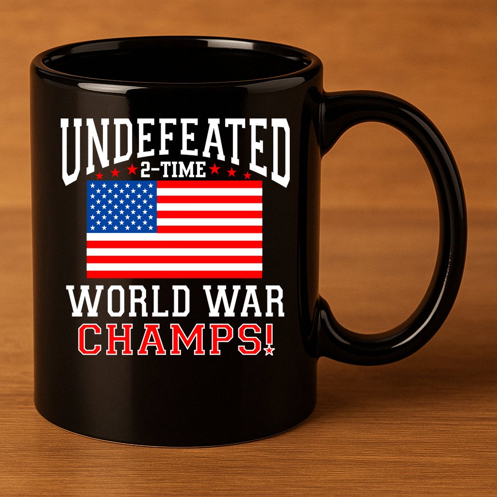 Undefeated 2-Time World War Champs 11oz C Handle Ceramic Mug