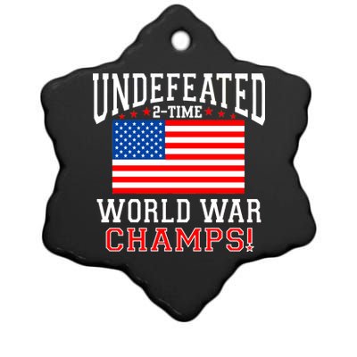 Undefeated 2-Time World War Champs Ceramic Star Ornament