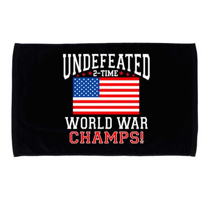 Undefeated 2-Time World War Champs Microfiber Hand Towel