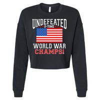 Undefeated 2-Time World War Champs Cropped Pullover Crew