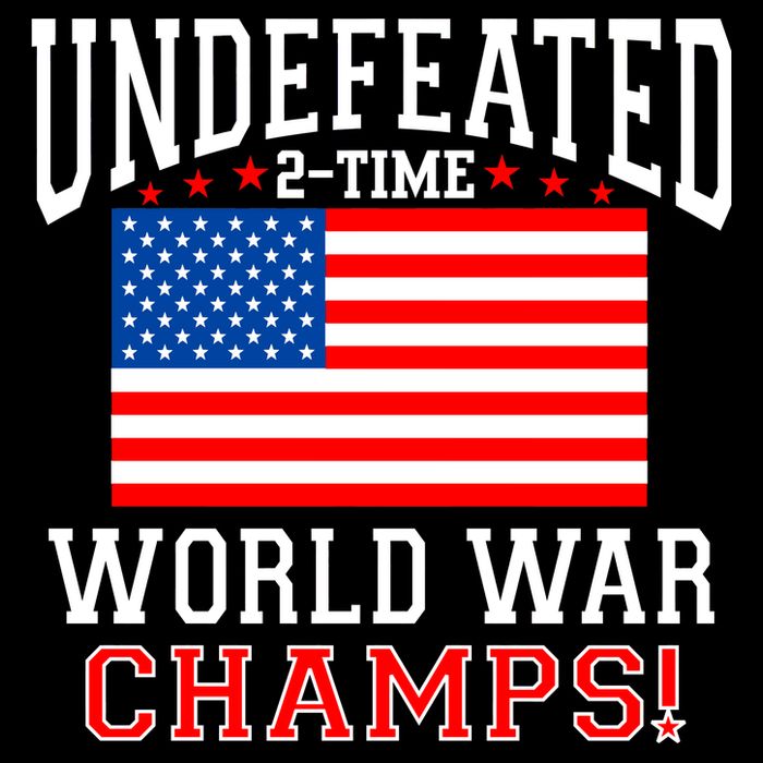 Undefeated 2-Time World War Champs Cropped Pullover Crew