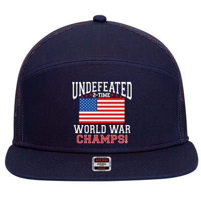 Undefeated 2-Time World War Champs 7 Panel Mesh Trucker Snapback Hat