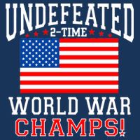 Undefeated 2-Time World War Champs Drawstring Bag