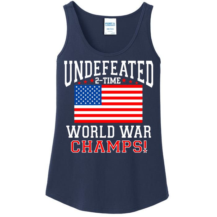 Undefeated 2-Time World War Champs Ladies Essential Tank