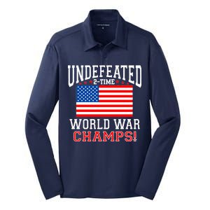 Undefeated 2-Time World War Champs Silk Touch Performance Long Sleeve Polo