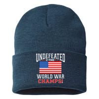 Undefeated 2-Time World War Champs Sustainable Knit Beanie