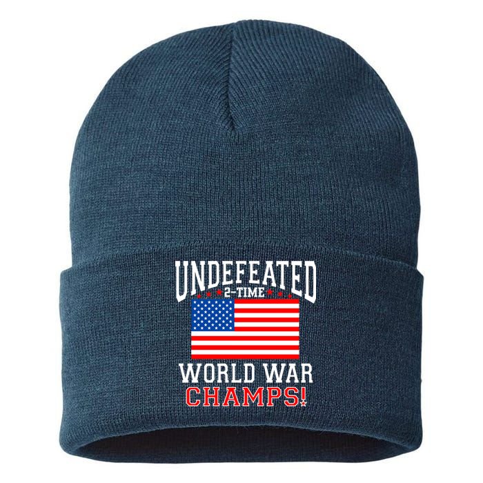 Undefeated 2-Time World War Champs Sustainable Knit Beanie