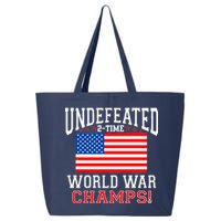 Undefeated 2-Time World War Champs 25L Jumbo Tote