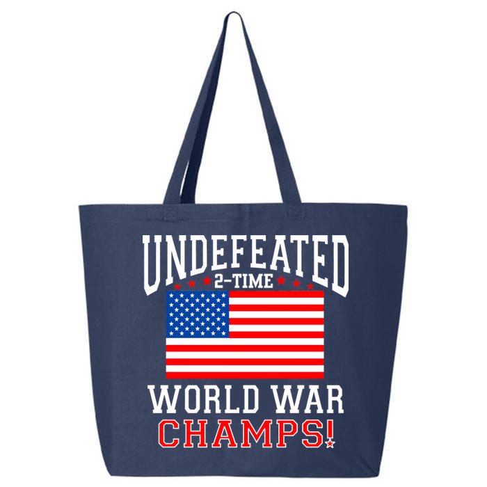 Undefeated 2-Time World War Champs 25L Jumbo Tote