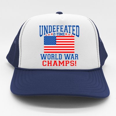 Undefeated 2-Time World War Champs Trucker Hat