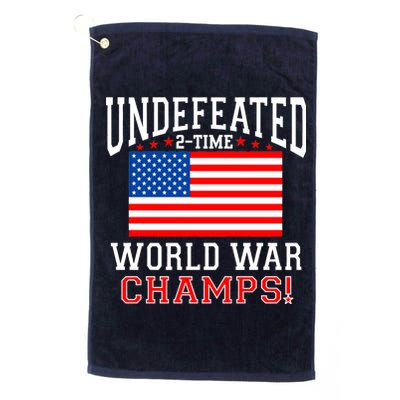 Undefeated 2-Time World War Champs Platinum Collection Golf Towel