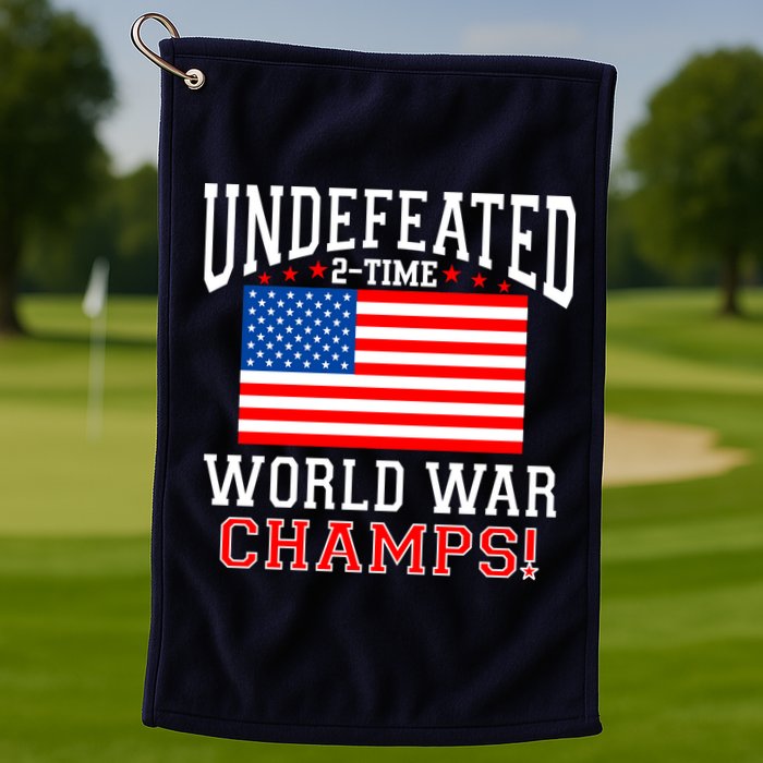 Undefeated 2-Time World War Champs Golf Towel