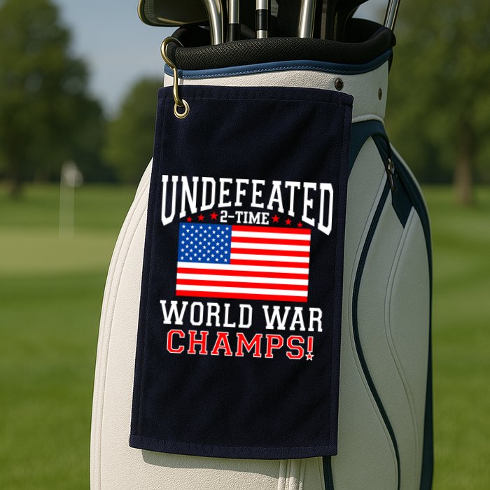 Undefeated 2-Time World War Champs Golf Towel