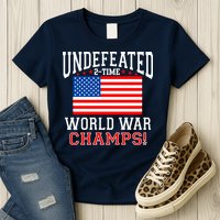 Undefeated 2-Time World War Champs Womens T-Shirt