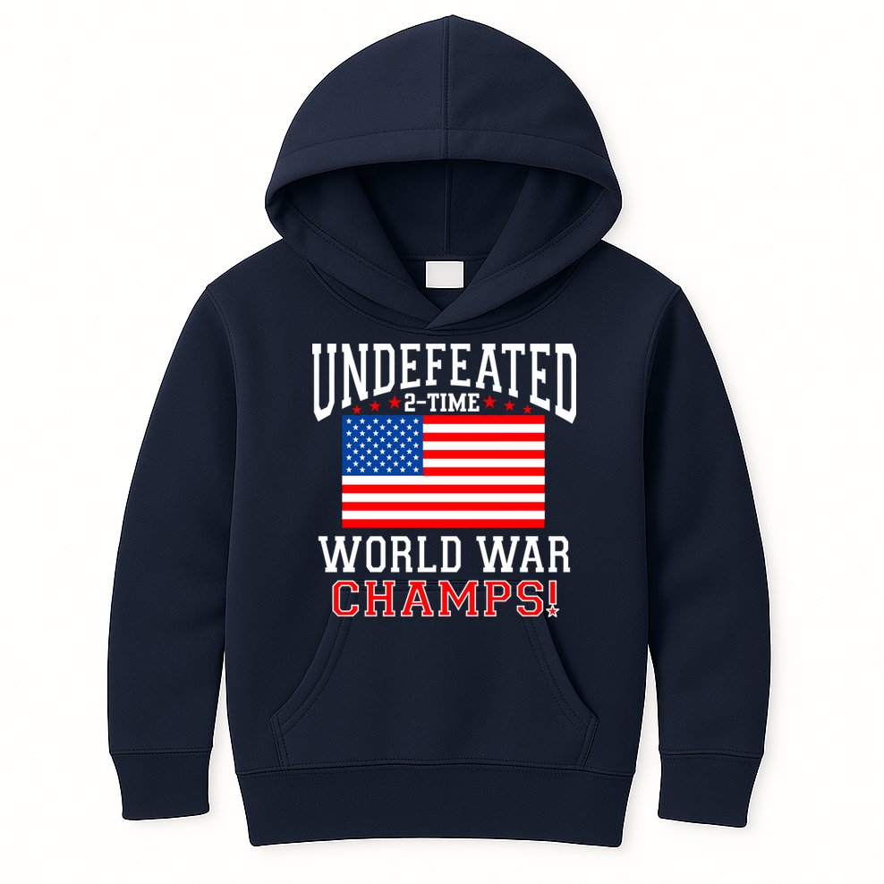 Undefeated 2-Time World War Champs Kids Hoodie