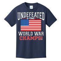 Undefeated 2-Time World War Champs Kids T-Shirt