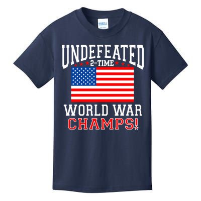 Undefeated 2-Time World War Champs Kids T-Shirt