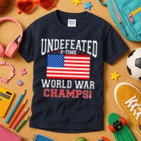 Undefeated 2-Time World War Champs Kids T-Shirt