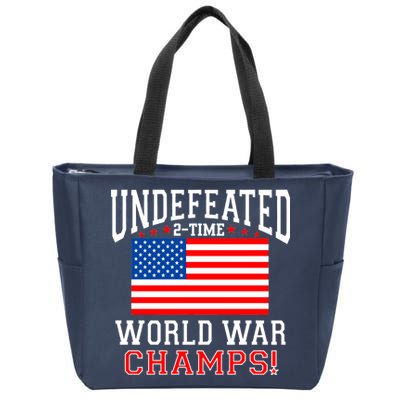 Undefeated 2-Time World War Champs Zip Tote Bag