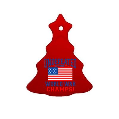 Undefeated 2-Time World War Champs Ceramic Tree Ornament