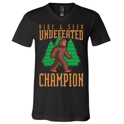 Undefeated Hide & Seek Champion Bigfoot V-Neck T-Shirt