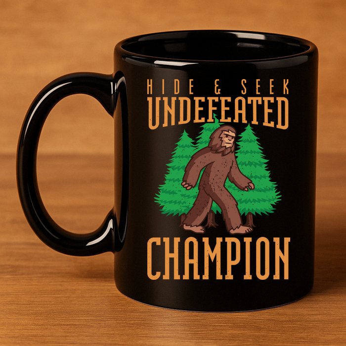 Undefeated Hide & Seek Champion Bigfoot 11oz C Handle Ceramic Mug