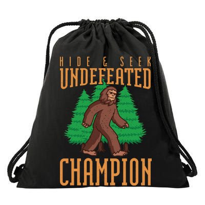 Undefeated Hide & Seek Champion Bigfoot Drawstring Bag