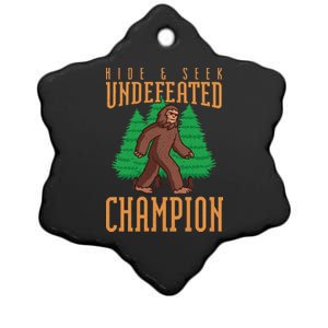 Undefeated Hide & Seek Champion Bigfoot Ceramic Star Ornament