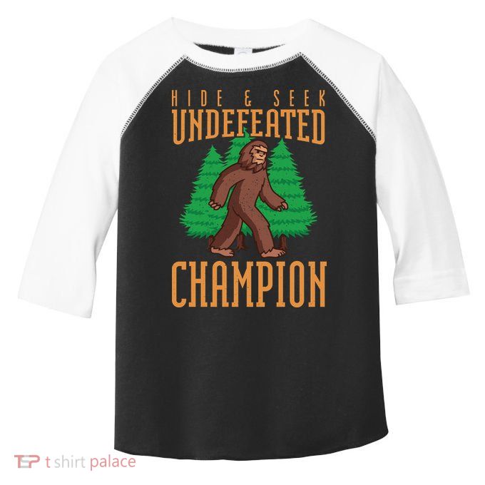 Undefeated Hide & Seek Champion Bigfoot Toddler Fine Jersey T-Shirt