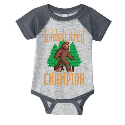 Undefeated Hide & Seek Champion Bigfoot Infant Baby Jersey Bodysuit