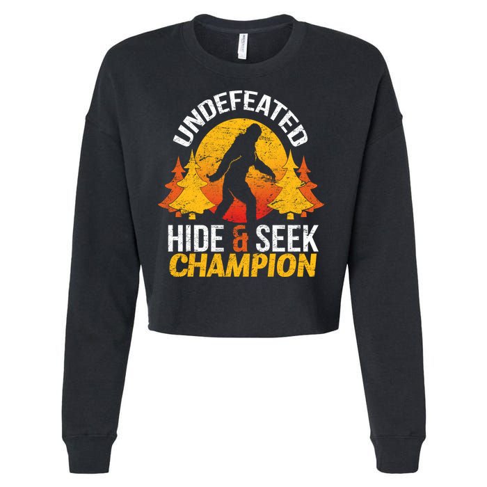 Undefeated Hide And Seek Champion Bigfoot Cropped Pullover Crew