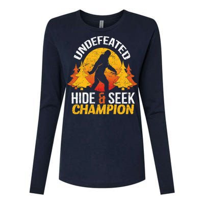 Undefeated Hide And Seek Champion Bigfoot Womens Cotton Relaxed Long Sleeve T-Shirt