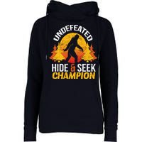 Undefeated Hide And Seek Champion Bigfoot Womens Funnel Neck Pullover Hood