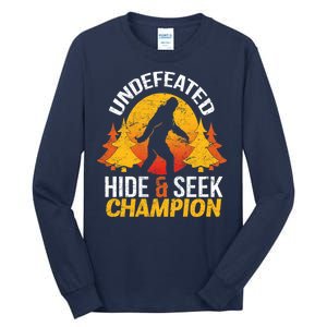 Undefeated Hide And Seek Champion Bigfoot Tall Long Sleeve T-Shirt